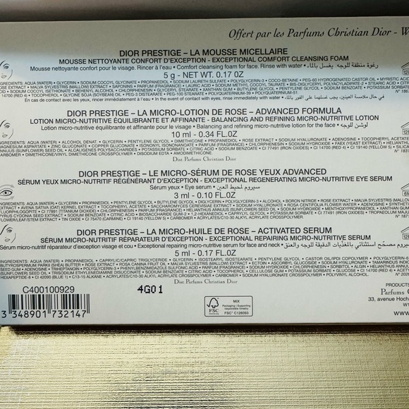 Dior Prestige Luxury 7 pc Skincare Gift Set minis - Picture 6 of 8